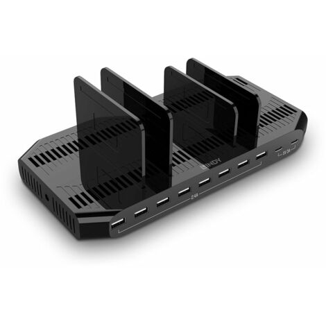 LINDY Station de Charge USB 10 Ports, 120W (73435)