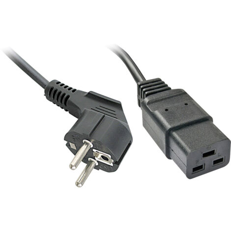 LINDY Strom Anschlusskabel [1x Schutzkontakt-Stecker - 1x Kaltgeräte-Stecker 16 A] 2.00 m