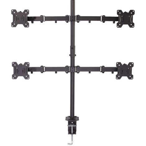 Lindy Support Quadruple Écran Noir pour Bureau