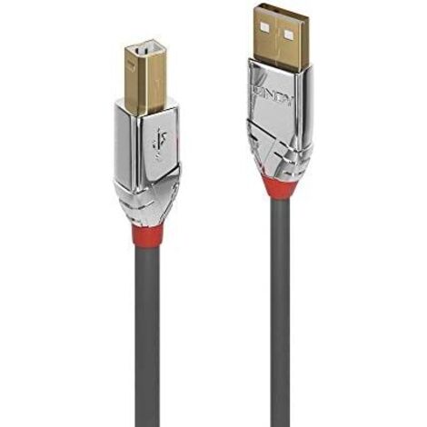 LINDY USB-Kabel  USB 2.0 USB-A Stecker, USB-B Stecker 7.50 m Grau  36645