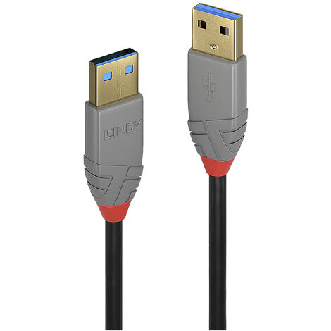 LINDY USB-Kabel  USB 3.2 Gen1 (USB 3.0 / USB 3.1 Gen1) USB-A Stecker, USB-A Stecker 2.00 m Schwarz