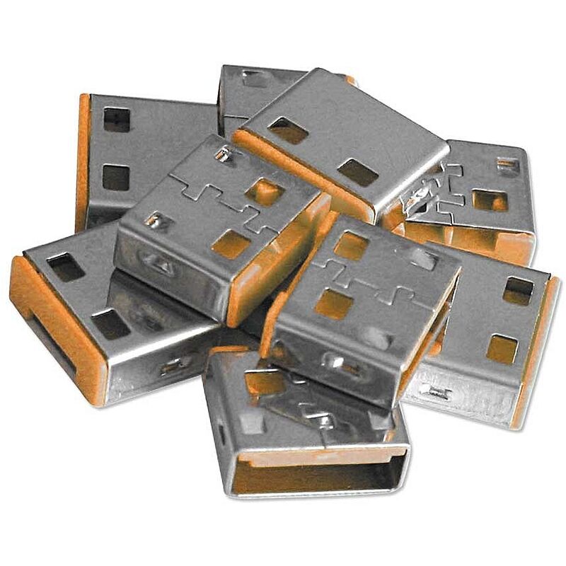 

40463 - BLOQUEADOR DE PUERTOS USB (SIN LLAVE) - PACK DE 10 BLOQUEADORES - COLOR NARANJA - Lindy