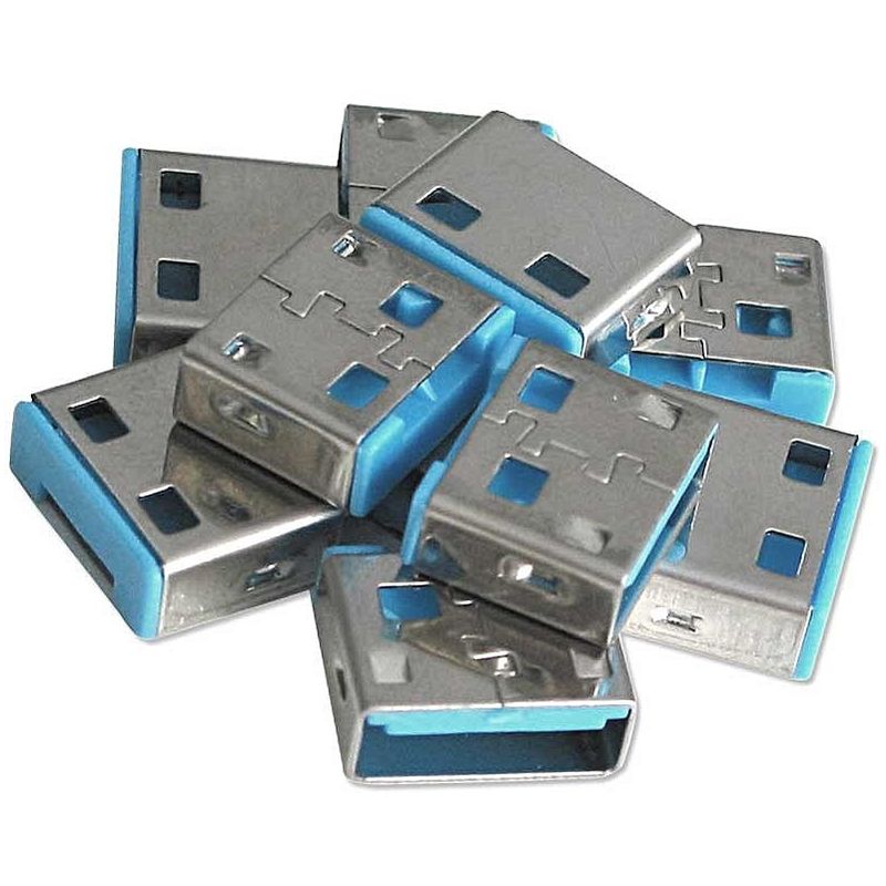 Verrous Usb, 10 Pièces, Bleu Lindy 40462