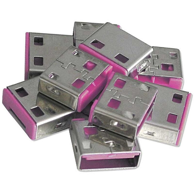 Lot de 10 verrous usb rouge Lindy 40460