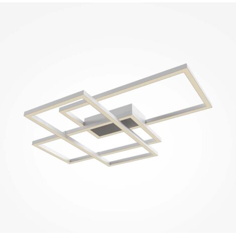 Line Integrierte quadratische LED-Deckenleuchte Weiß