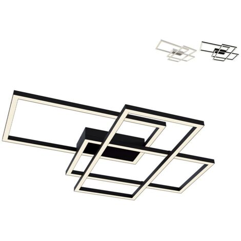 Line Plafonnier carré LED intégré Noir