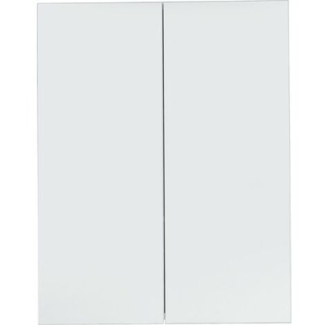 Line/SkinBD Armoire de toilette murale avec miroir, 2 portes, blanc.