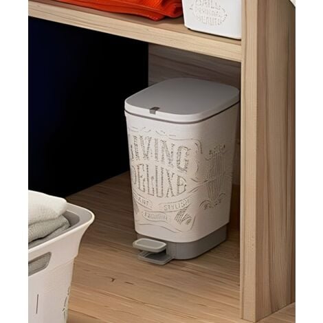 LINEA CHIC LAUNDRY - PATTUMIERA BAGNO 10LT BIANCA E GRIGIA