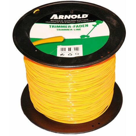 Línea de bordeadora redonda de nailon de 2,4 mm × 246 m Arnold