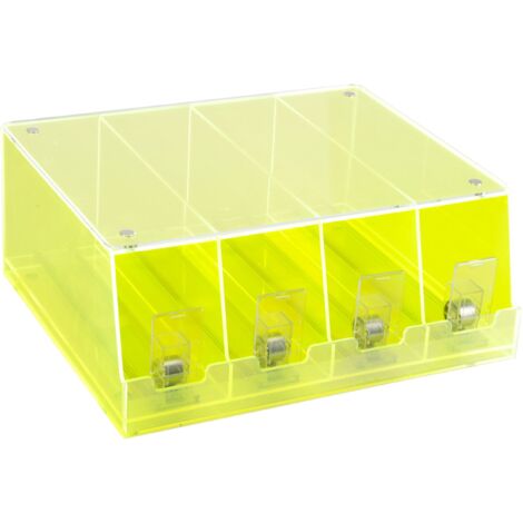 Linea Essentials, espositore modulare da banco in acrilico con 4 slot