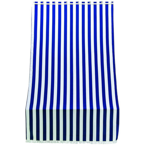 Linea Garden Friend Tenda Sole per Porta con Anelli Riga Blu Lunghezza 140 cm, Altezza 250 cm