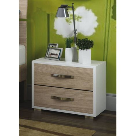 LINEA MODERN COMODINO 2C OL/BI 52X36XH43CM