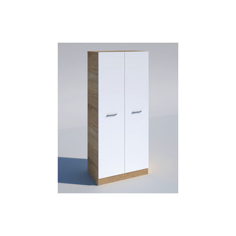 LINEA MODERN KIT ARMADIO 2 ANTE CM. 74X52X184H COLORE ROVERE O BIANCO ROVERE