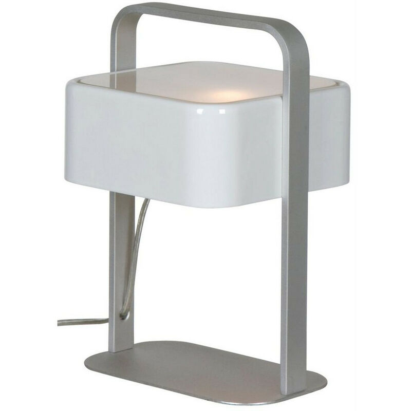 Image of Linea Verdace Lighting - Linea Verdace Quadro Lampada da tavolo cilindrica cromata