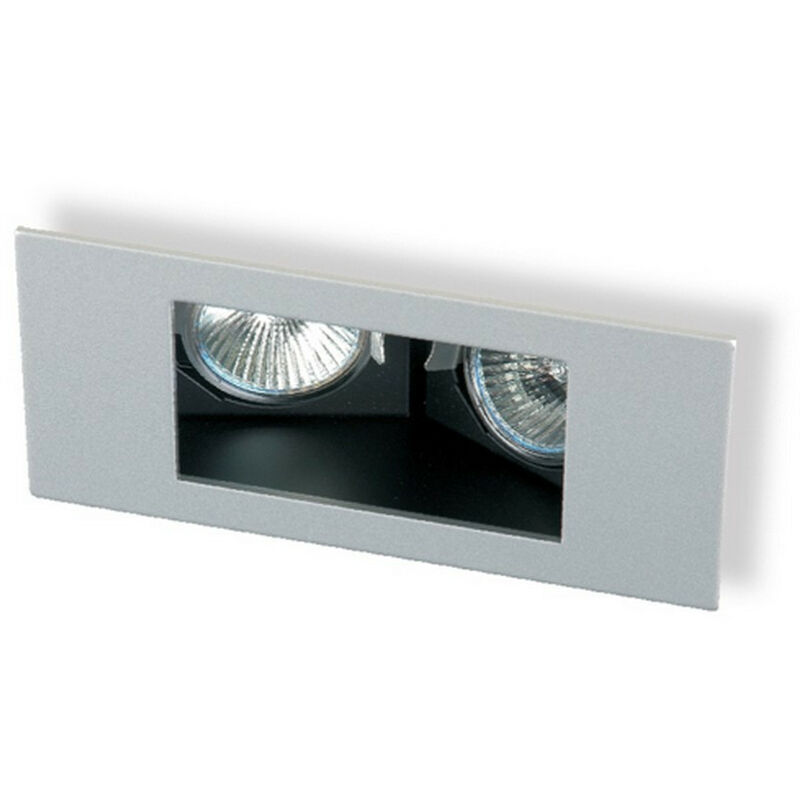 Image of Linea Verdace rectangle Faretto da incasso a 2 luci in alluminio