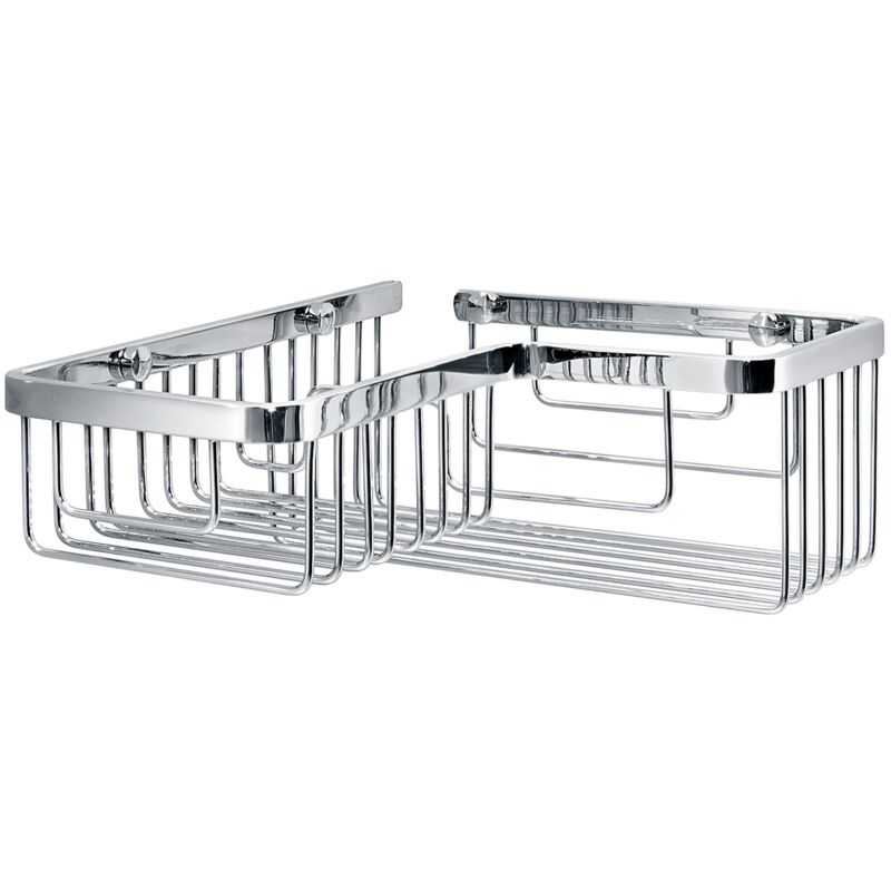 Lineabeta - Panier de douche d'angle L.26,5/20,5 cm acier poli