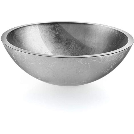 Lineabeta 53695.29.29 Lavabo Appoggio, 30 cm, Argento, 300