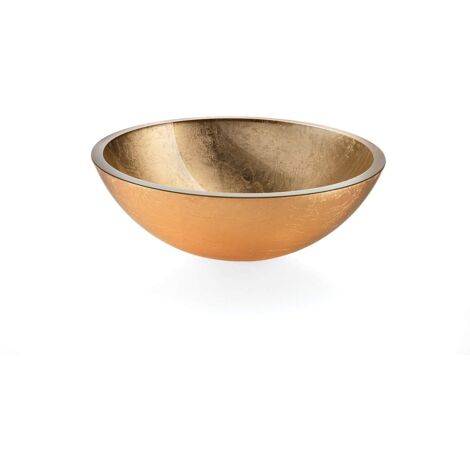 Lineabeta 53696.29.30 Lavabo Appoggio, 42 cm, Dorato