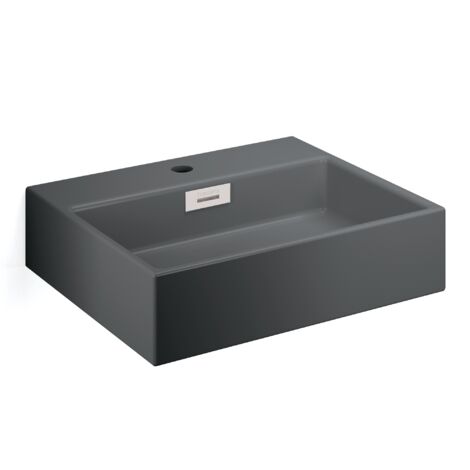 Lineabeta - Aufsatz-/Wandwaschbecken mit Hahnloch 49,5x42 mattgrau