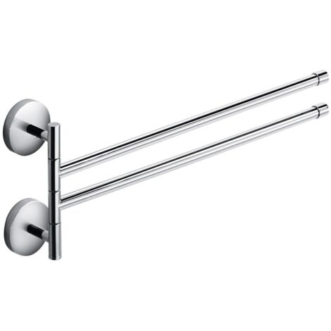 Lineabeta - Doppelter Gelenk-Handtuchhalter Duemila aus verchromtem Messing L.39 cm