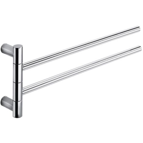 Lineabeta - Doppelter Gelenkhandtuchhalter Picola aus verchromtem Messing L.37 cm