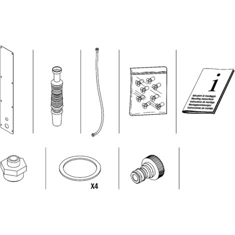 Lineabeta - Kit de fixation pour lavabo à poser Fòra