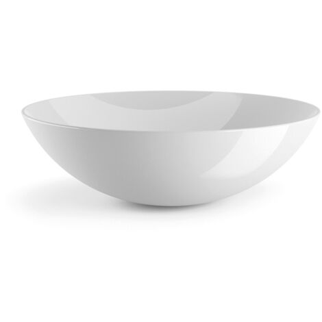 Lineabeta - Lavabo rond à poser Acquaio céramique Ø43 cm blanc