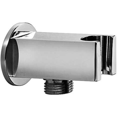Lineabeta - Quadratische Wassersteckdose mit Busi E Cane-Brausenhalter aus verchromtem Messing