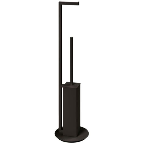 Lineabeta - Rollenhalter und Besenhalter Grela aus mattschwarzem Stahl