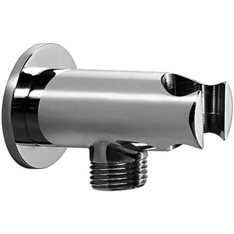 Lineabeta - Runde Wassersteckdose mit Busi E Cane Duschhalter aus verchromtem Messing