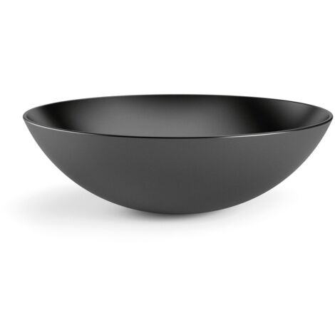 Lineabeta - Rundes Aufstellwaschbecken aus Keramik Ø29,5 cm anthrazit matt