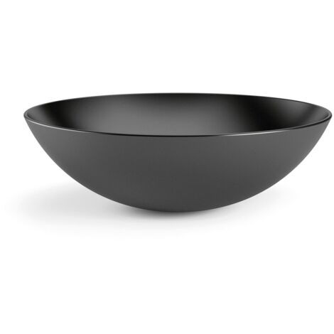 Lineabeta - Rundes Aufstellwaschbecken aus Keramik Ø43 cm anthrazit matt