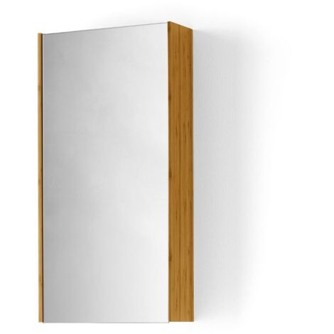 Lineabeta - Specchio contenitore Canavera in bambù 80x40 cm con