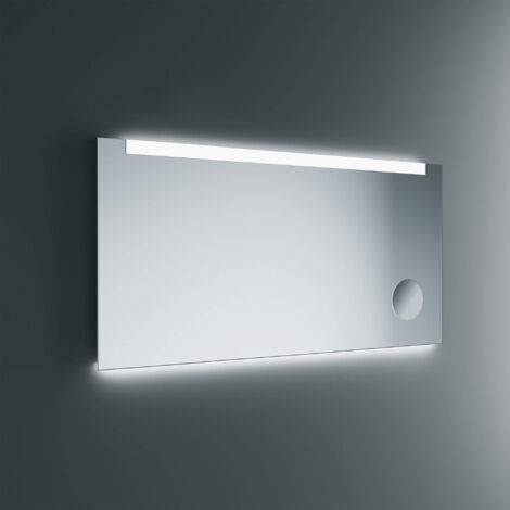 Lineabeta - Specchio LED Acrux 140x80cm con cornice bianca e