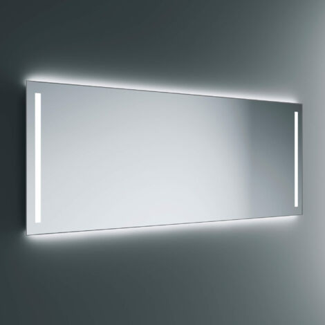 Lineabeta - Specchio LED Art 140x80cm con cornice grigia e