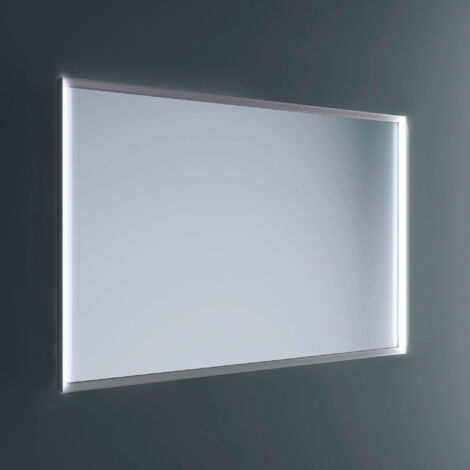 Lineabeta - Specchio LED Pyxis 80x80cm con cornice grigia e