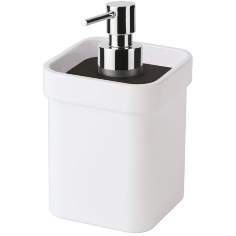 Lineabeta - Weißer Seifenspender mit schwarzem Deckel 250 ml