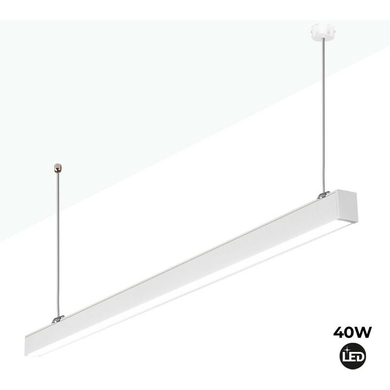 Barcelona Led - Suspension linéaire LED 40W 120cm 3400lm | Blanc