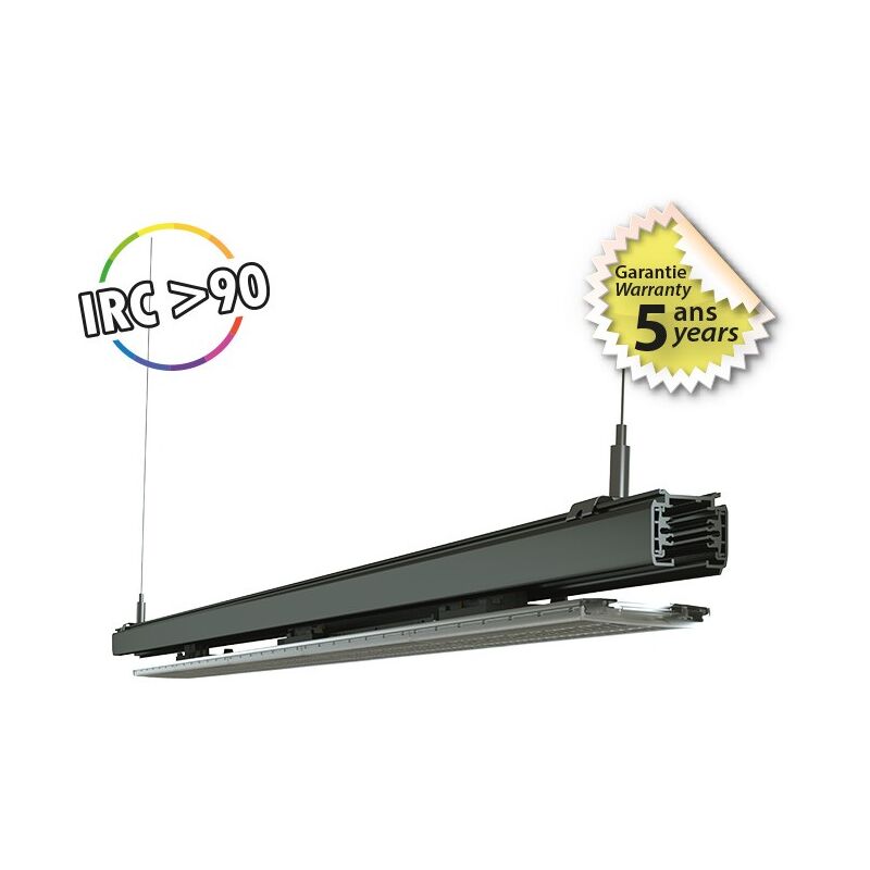 Linéaire LED IDYLINE sur rail - 35W à 50W Miidex Lighting® blanc-neutre-4000k