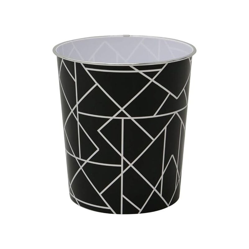 Linear Black Waste Paper Bin,27 x 25cm approx