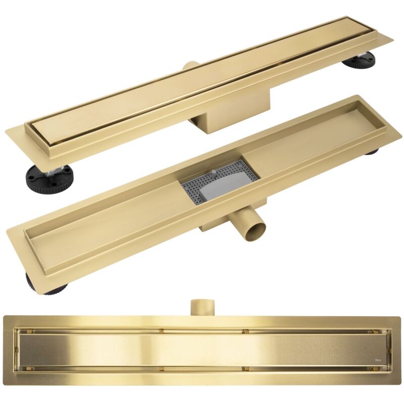 Linear Drainage Rea Neox 60 Brush Gold