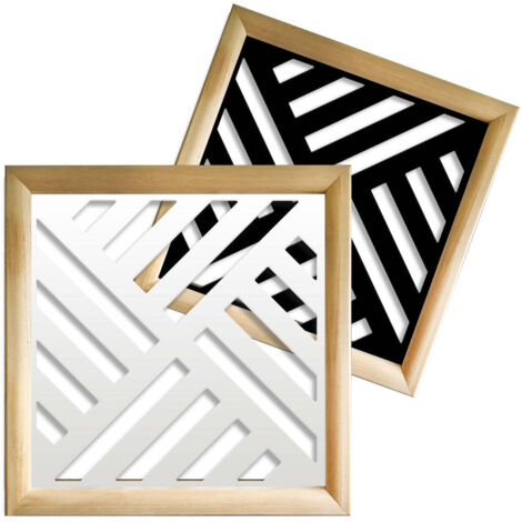 LINEAR MILL - Moduli Decorativi in Legno e PVC - Misura: 48x48 cm - Colore: bianco