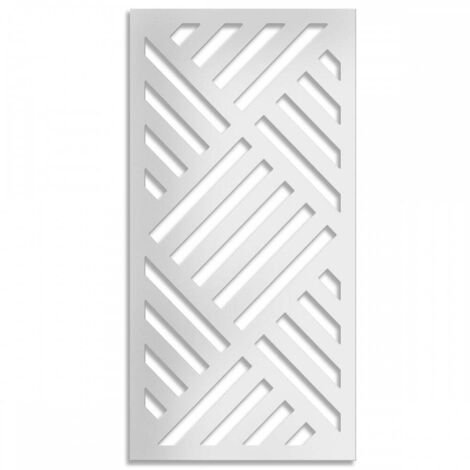 LINEAR MILL - Panneau ajouré en PVC - Brise-soleil - Couleur : blanc - Dimension : 73x148 cm