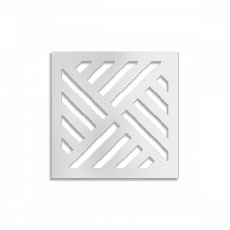 LINEAR MILL - Pannello in PVC traforato - Parasole - Colore: bianco - Misura: 48x48 cm