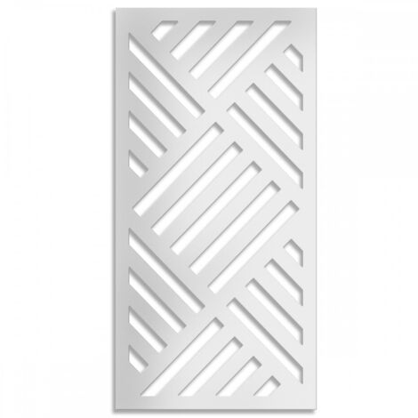 LINEAR MILL - Pannello in PVC traforato - Parasole - Misura: 50x150 cm - Colore: bianco