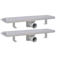 Linear Shower Drain 2 pcs Bubble 530x140 mm Stainless Steel