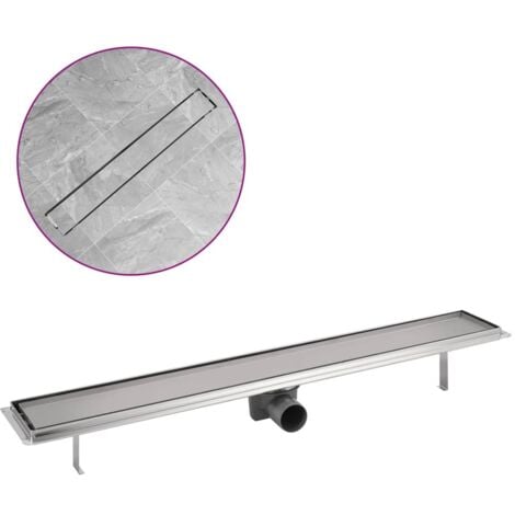 Linear Shower Drain 830x140 mm Stainless Steel
