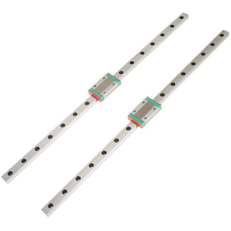Lineare Führungsschienen LML12H mit Gleitblöcken MGN12H - Länge 400 mm (2 Stück)