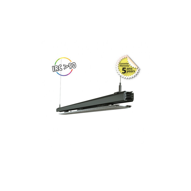 Image of Lineare led su binario nero 1200mm 28/32/36/40W 4000K - Garanzia 5 anni