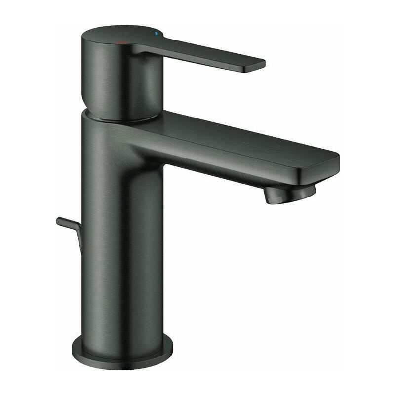 

LINEARE Mezclador monomando de lavabo DN 15 con desagüe automático de 1 1/4 pulgadas XSlim hard graphite